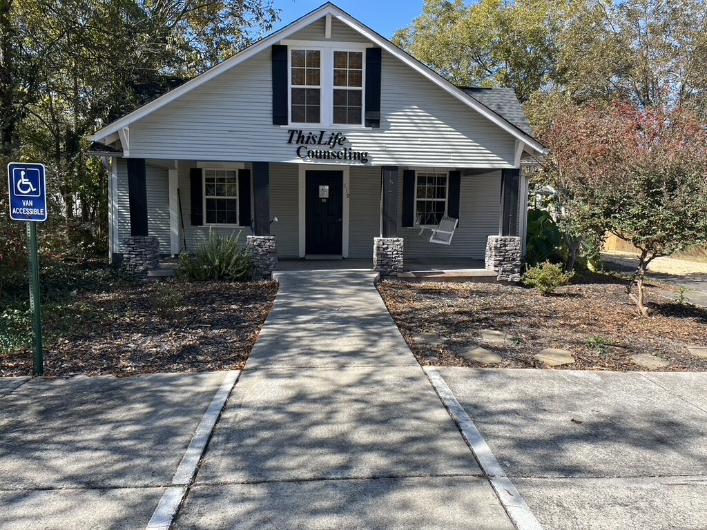 The welcoming front entrance of ThisLife Counseling in Chatsworth, Georgia